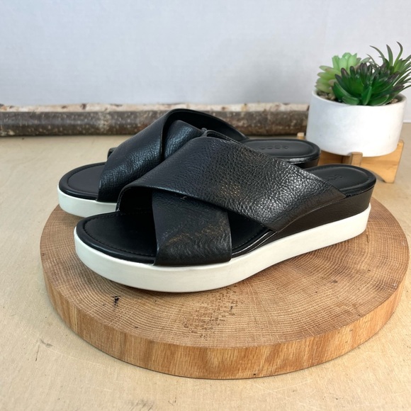 Ecco Touch Plateau Sandals in Black Leather Size  37 - Picture 3 of 16